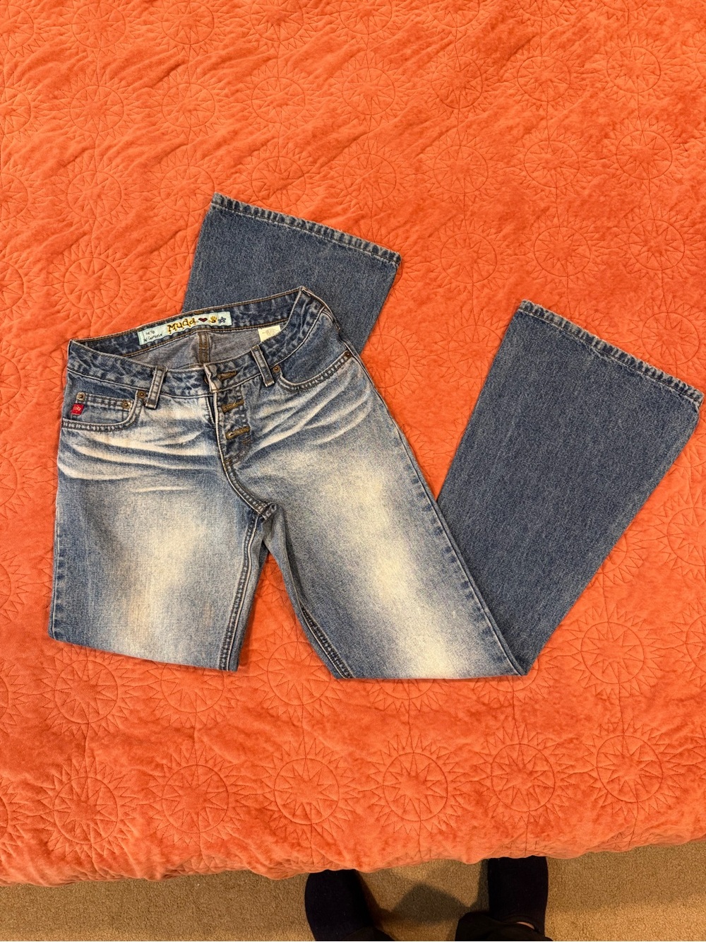 Mudd Light Wash Flare Jeans in Denim Blue